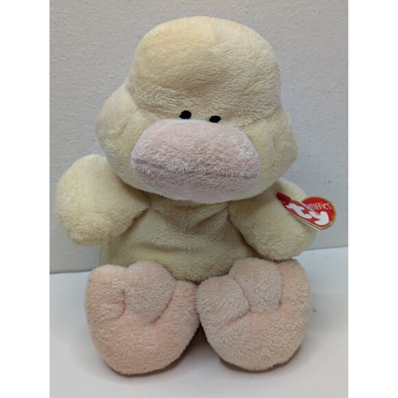 Ty Pluffies PUDDLES Duck Plush Stuffed Beanie with Tag TyLux Soft Baby Toy - Picture 1 of 9